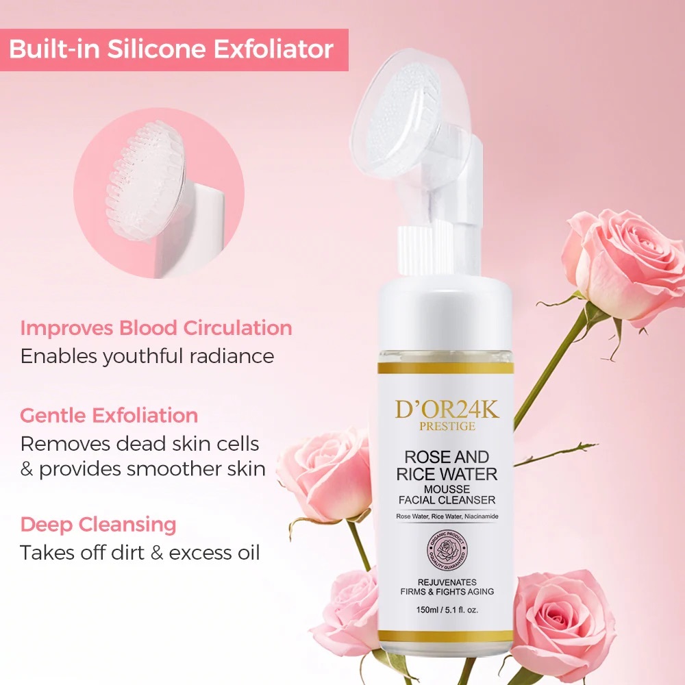 Rose and Rice Water Mousse Facial Cleanser - Picture 2 of 7